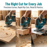 Makita DJV182Z Brushless 18V 340W Jigsaw Electric Jig with Saw Blade Cordless Barrel Handle Jigsaw Without Battery DJV182