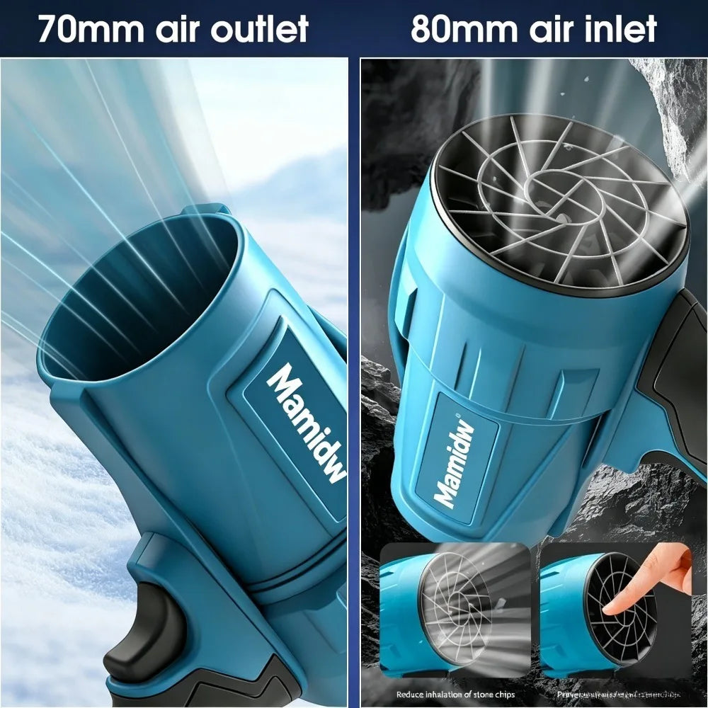 Cordless Leaf Blower for Makita 18V Battery, 22000RPM High Speed, Metal Body for Durability, Ideal for Garden, Patio, Driveway & Car Cleaning