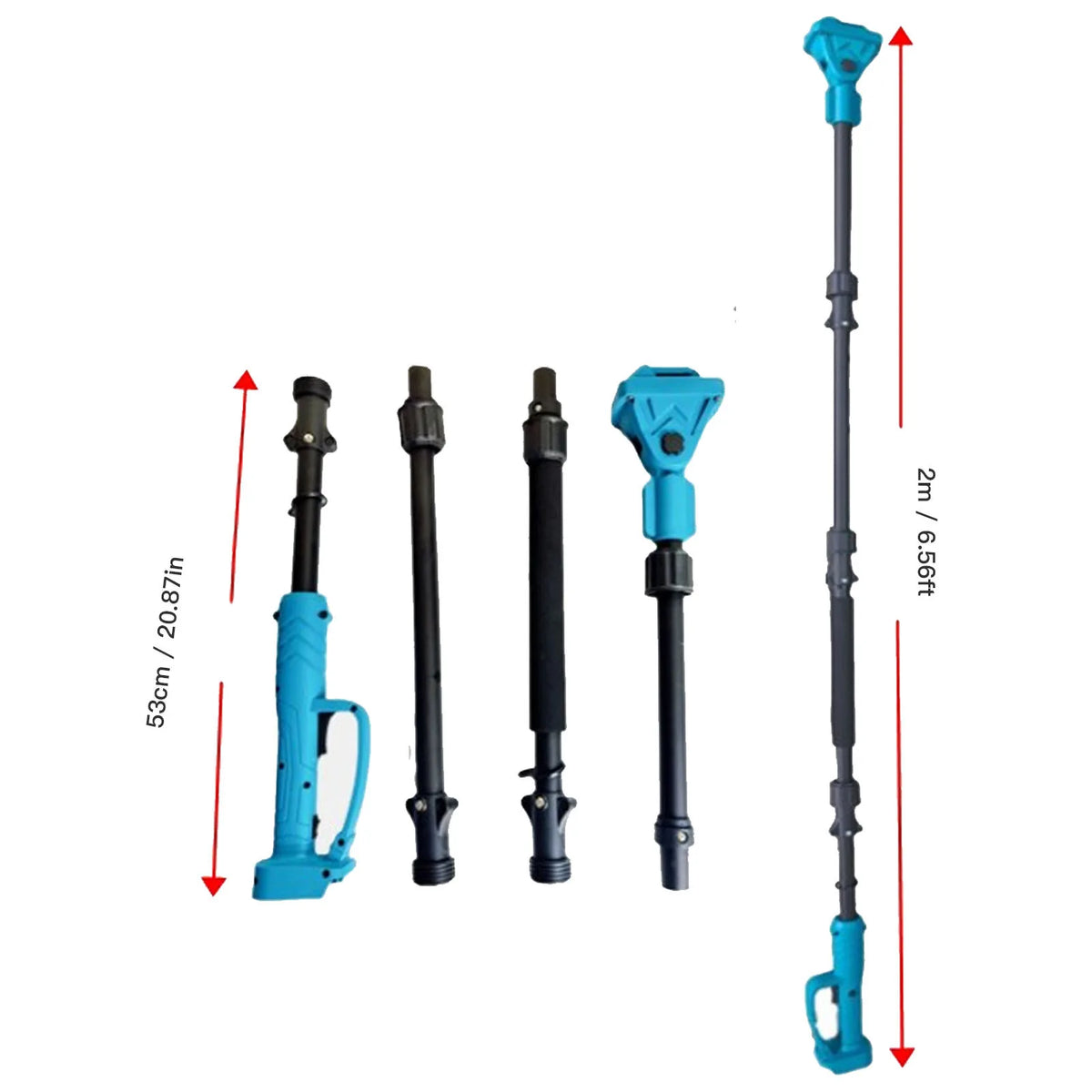 Multi-Function Cordless Brushless Electric Pruning Tool Kit 2M Telescopic Pole with 30mm Shear chainsaw For Makita 18V battery