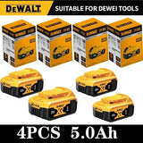 Dewalt 20V Battery 5AH 6AH 18V5.0AH Rechargeable Lithium Ion Battery, Dewalt DCB200 Power Tool Replacement Battery