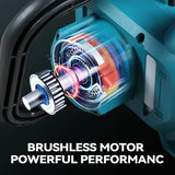 BABEQ 12 Inch Brushless Cordless Electric Chain Saw 6600W 20000RPM Auto Oiler For Makita 18V Battery Pin Garden Woodworking Tool
