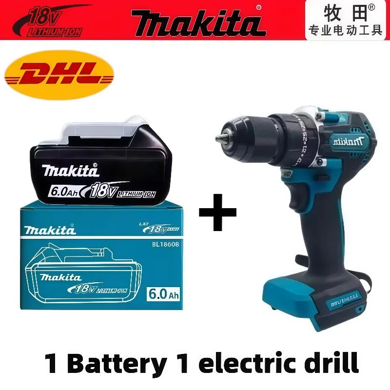 6Ah 100% Original Makita 18V Battery BL1860B Rechargeable Lithium-Ion Battery for Makita 18V Power Tools Replace the Battery.