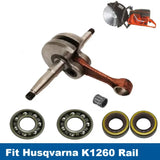 Crankshaft Assembly Ball Bearings Oil Seal Piston 60mm Kit Fit For Husqvarna K1260 3120K Disc Cutter Cut off Saw 503142074