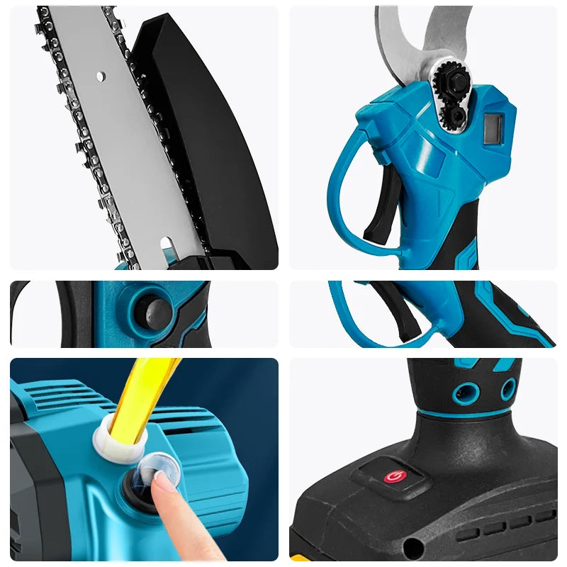 Electric Chainsaw Brushless Telescoping Pole 3 IN 1 Pruner High Branch Saw Garden Tree Pruning Tools For Makita 18V Battery Pins
