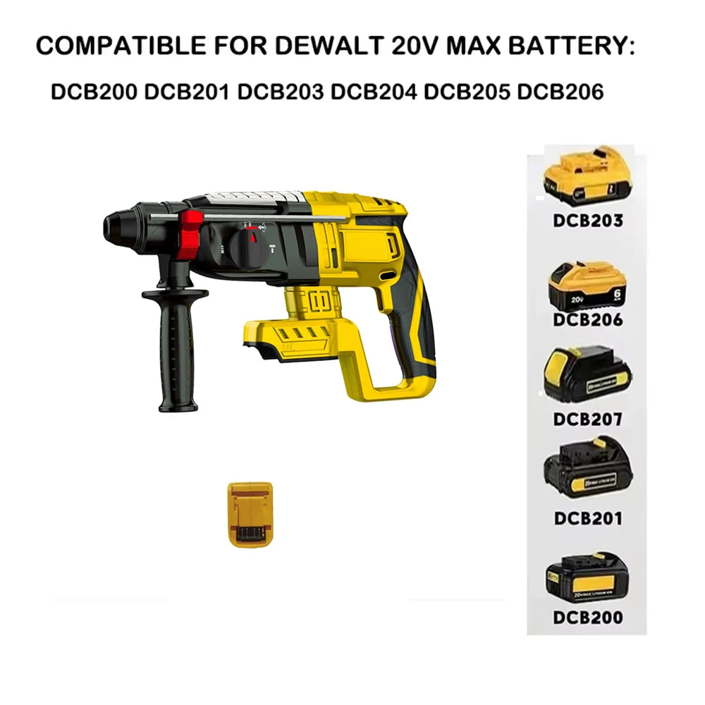 Brushless 28MM Electric Hammer Drill Multifunctional Rotary Cordless Rechargeable PowerTool For Makita/Dewalt/Milwaukee 20V Pin