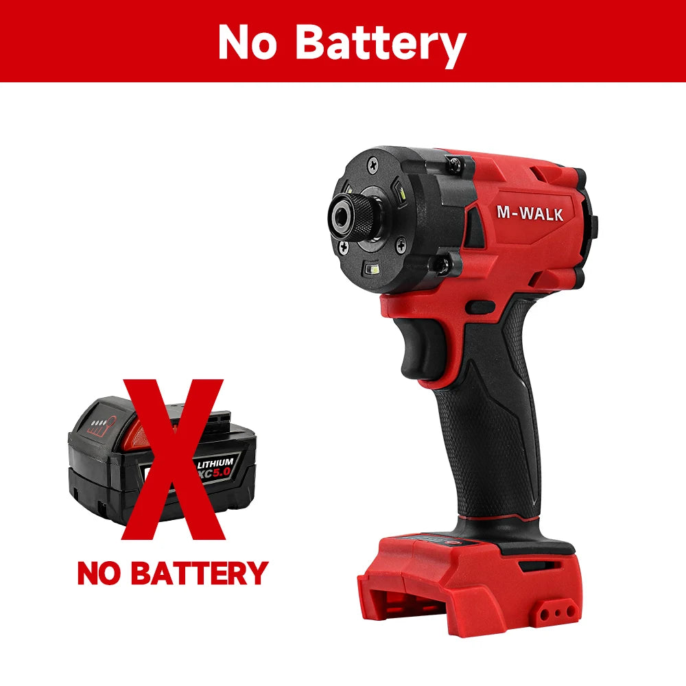 M-WALK Brushless Screwdriver For Milwaukee 18V Battery Pin 300N.M Adjustable Speed Forward Reverse Rotation Electric Screwdriver