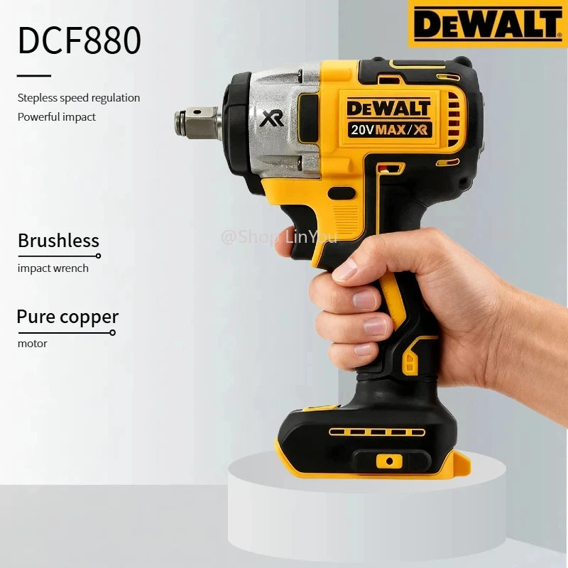 "2026 New!" DEWALT DCF880 20V Battery Brushless Impact Wrench Detachable Tire High Torque High Speed Powerful Disassembly Tool