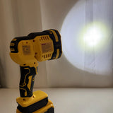 Cordless LED Work Light Handheld Spotlight with 508 Yard Distance Pivoting Head 1500 Lumens For DEWALT 20V battery