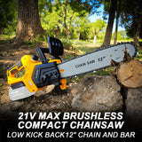 12Inch Brushless Electric Chain Saw 3800RPM Portable Chainsaw Rechargeable Cordless Graden Pruning Tools For Makita 18V Battery