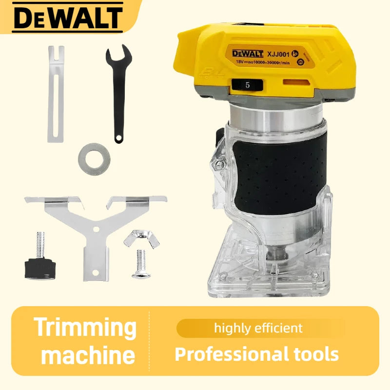 Dewalt 33000RPM Brushless Electric Trimmer, Cordless Woodworking Trimming Machine, Wood Router for Milling Engraving Slotting