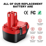 BAT043 BAT045 BAT120 4500mAh Nimh Ni-MH 12V Rechargeable Replacement Battery for Bosch 12 V Drill GSR12VE-2 PSR12VE-2 2607335273