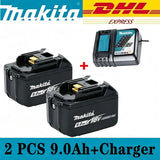 2026 Original Makita 18V LXT Lithium Battery 9.0Ah/6.0Ah/5.0Ah for BL1890 BL1860B BL1850 & DDF487