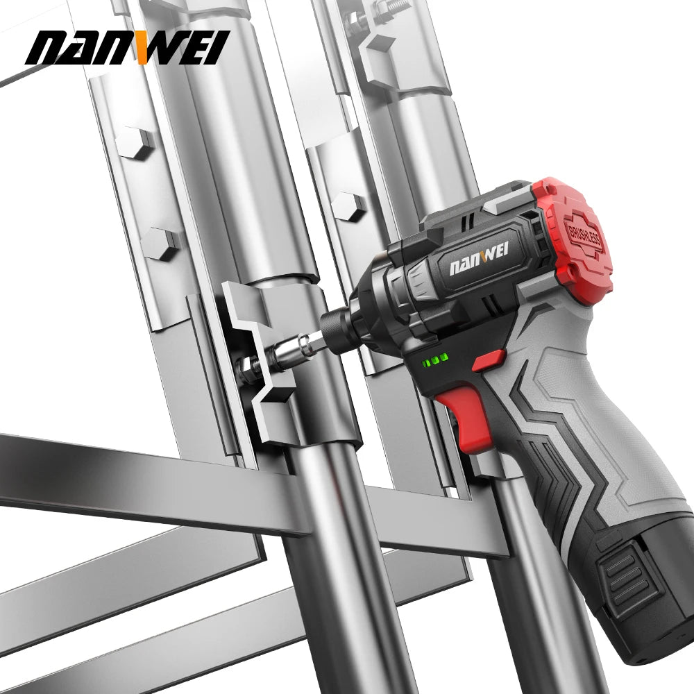 16.8V Brushless Lithium Ion Impact Driver 160N.M Home Use Electric Screwdriver Drill Screwdriver