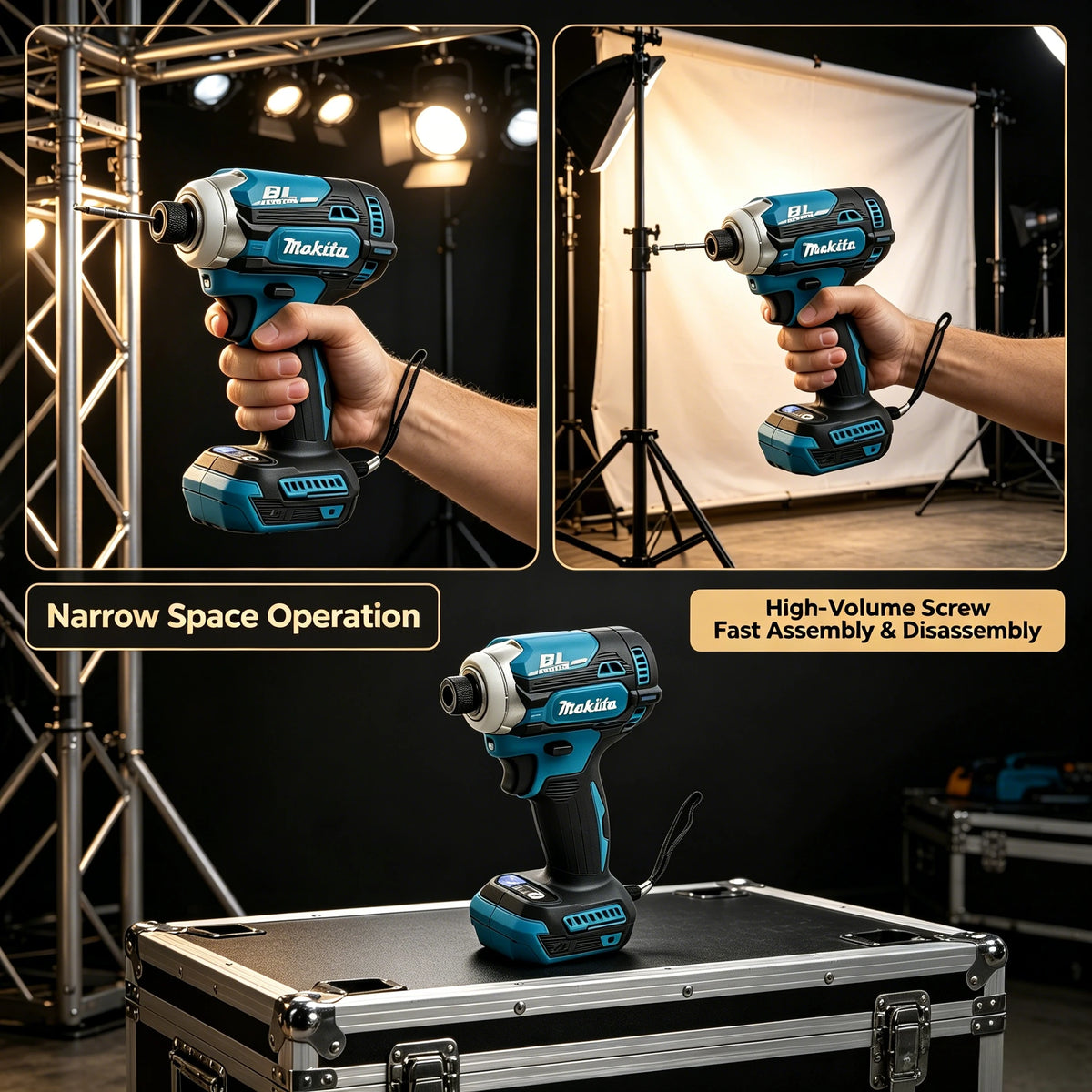 Makita DTD171 Original Cordless Brushless Impact Driver 18V, Multipurpose Electric Driver Power Tool, Tool Only