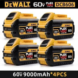 100% Original Dewalt 20V 9000mAh Power Tool Battery DCB206 DCB205 DCB200 DCF887 DCG405 DCD791 DCF922 DCF850 DCD805 Tool Battery