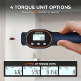 Digital Torque Screwdriver 7.08–70.8 In-lb / 0.8–8 Nm, 1/4' Adjustable Torque Screwdriver Set for Electronics, and Mounting