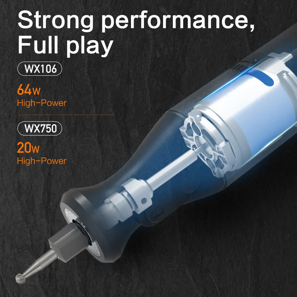 Worx 8V Rotary Tool WX106 Cordless Mini Drill Engraving Grinding Polishing Machine USB Charger Variable Speed Power Tools Set