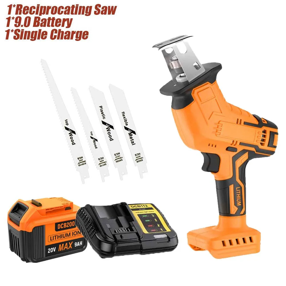 Cordless Reciprocating Saw For DEWALT DCB200 18V Battery Portable Electric Saw Wood Metal PVC Pipe Cutting Bandsaw Power Tool