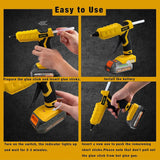 Cordless Hot Glue Gun Compatible with Dewalt 18V 20V for Makita 18V with 20 Glue Stick DIY Heat Repair Tool DIY Gift(Tool Only