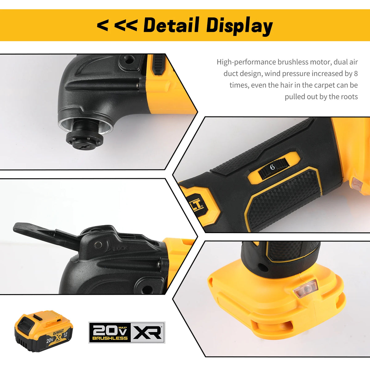 Dewalt New Quick Release Brushless Oscillating Tool Multi Functional Tool Electric Trimmer for Dewalt 20V Battery.DCS375