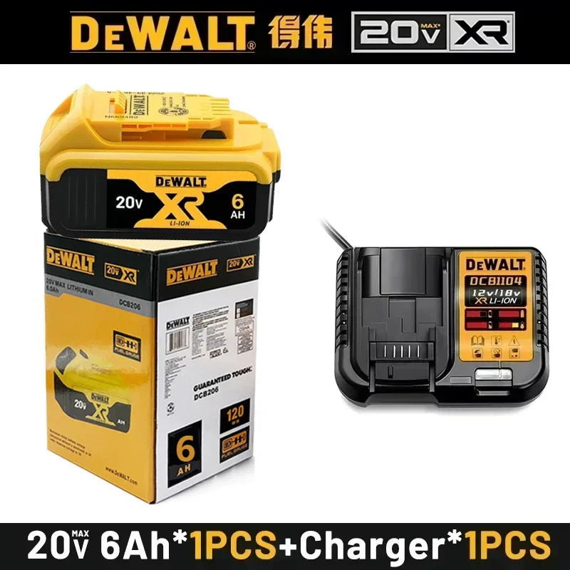 Dewalt 20v Battery, 20v MAX 5Ah 6Ah Battery DCB200 DCB206 DCB205 DCB184 DCD805 for Dewalt Power Tool Replacement Battery