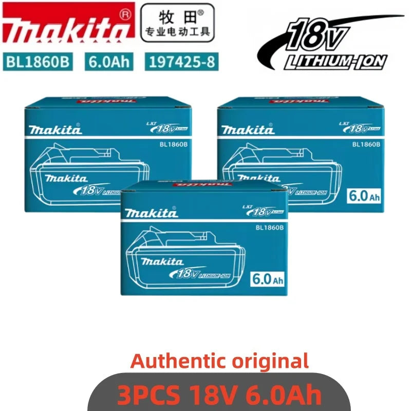 Genuine 6AH Makita BL1860 6ah Battery Power Tools Li-ion Replacement LXT BL1850 BL1840 for 18V Screwdriver with BMS 18v Battery