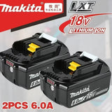 Original Makita battery, 18V 6.0Ah rechargeable battery, power tool BL1830 BL1840、BL1850、BL1860B、 Makita 18V lithium battery