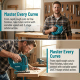 Makita 18V DJV182Z Barrel Handle Jigsaw for Plastic Panel Trimming Composite Material Cutting Bare Household Power Tool