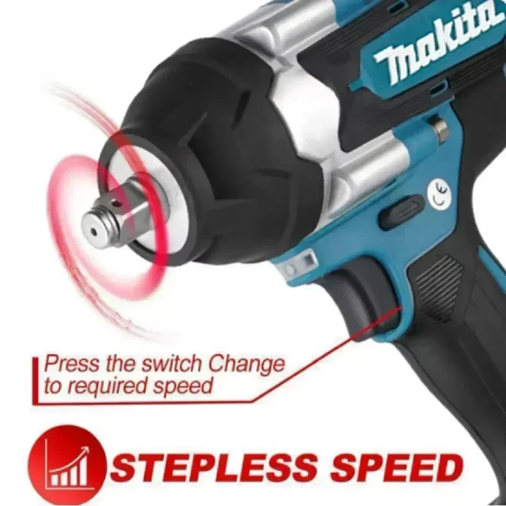 Makita DTW700 18V LXT Brushless Cordless Impact Wrench Electric Tool for Auto Repair Heavy Equipment Assembly