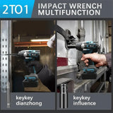 Electric Goddess Brushless Electric Impact Wrench Cordless Electric Wrench 1/2 inch for Makita 18V Battery Pin Screwdriver Tool