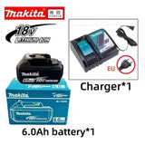 Makita 18V High‑Capacity 6.0Ah Lithium‑ion Battery Fit BL1860B BL1850B BL1840 BL1830 BL1815 Cordless Power Drill Battery Pack