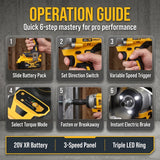 DEWALT DCF922 Atomic 20V Maximum Cordless Wrench 1/2 inch Cordless Impact Wrench Variable Speed Charging Wrench
