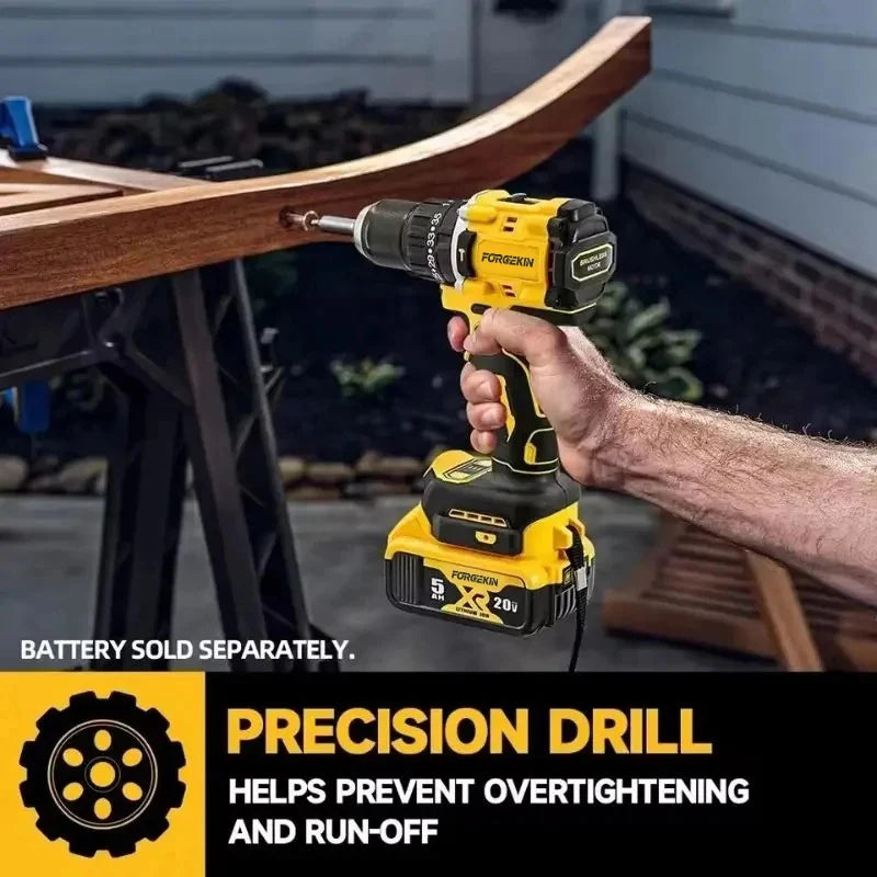 FORGEKIN DCD805 Brushless Impact Drill Cordless Screwdriver Multi-Function Hand Drill Power Tool For DeWALT 18V Battery pin
