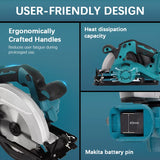 5/7-inch Cordless Circular Saw 5000rpm Brushless Woodworking Saw 45degree Cut Adjustment Circular Saw For Makita 18V Battery Pin