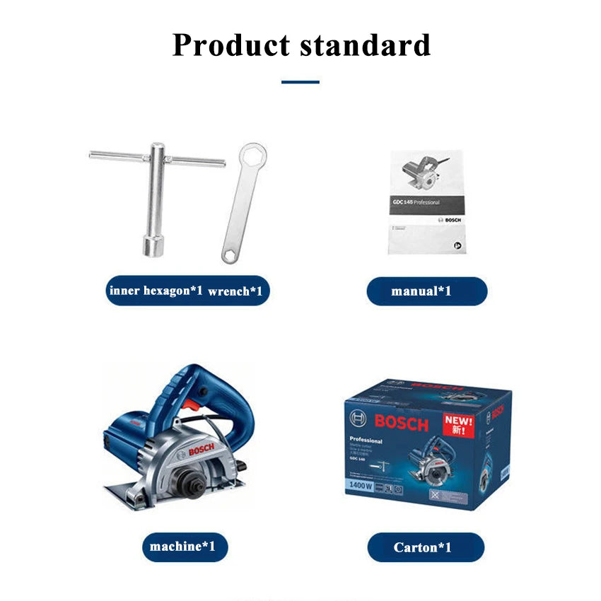 Bosch Marble Saw GDC 140 Slotting Machine Diamond Tile Cutter Stone High Power 1400 Watt Multi-function Portable Saw Power Tools