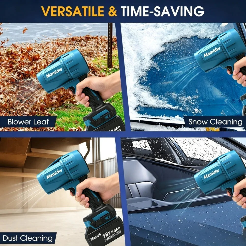 Cordless Leaf Blower for Makita 18V Battery, 22000RPM High Speed, Metal Body for Durability, Ideal for Garden, Patio, Driveway & Car Cleaning