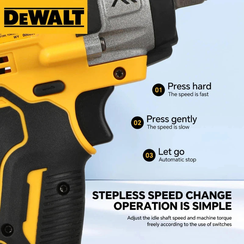 DEWALT DCF922 20V Compact Impact Wrench Brushless Motor Variable Speed Electric Wrench Professional Tool For Truck Repair