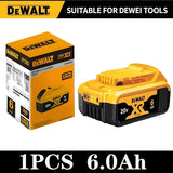 Dewalt 20V Battery 5AH 6AH 18V5.0AH Rechargeable Lithium Ion Battery, Dewalt DCB200 Power Tool Replacement Battery