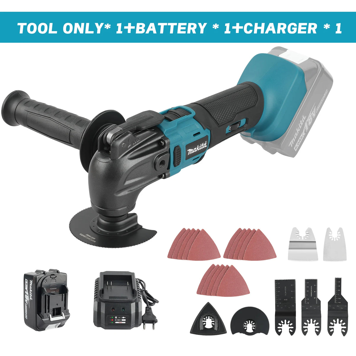 2026 Makita Brushless Quick Release Oscillating 18V Tool Multi Functional Tool Renovator Electric Trimmer Compatible.DTM51