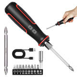1pc Built-in 2000mAh Li-on Battery Screwdriver Set Electric Screwdriver Set LED Lights Two-layer Easy Install or Remove Screwdri