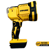 Cordless LED Work Light Handheld Spotlight with 508 Yard Distance Pivoting Head 1500 Lumens For DEWALT 20V battery