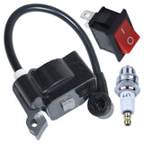 For Stihl FS38 FS55 FC55 FS45 FS46 KM55 HS45 Ignition Coil Module Replaces 41404001308 Spark Plug Universal Switch