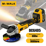 M-WALK 125mm Brushless Electric Angle Grinder Polishing Cutting Machine Cordless Angle Grinder Tools For Dewalt 18/20v Battery