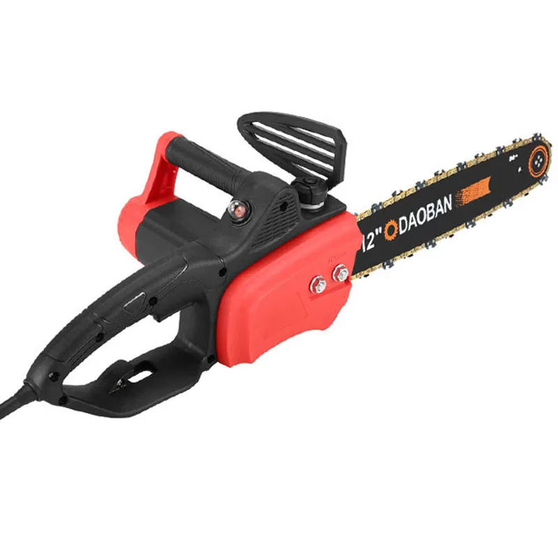 12/16 Inch High Power Corded Chainsaw 220V Handheld AC Household Brushless Electric Chain Saw for Wood Felling Cutting