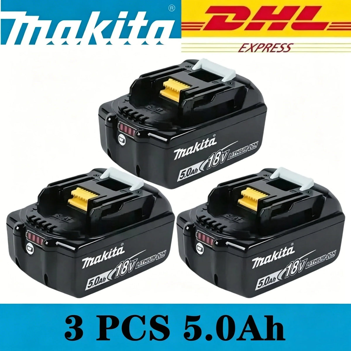 2026 Original Makita 18V LXT Lithium Battery 9.0Ah/6.0Ah/5.0Ah for BL1890 BL1860B BL1850 & DDF487