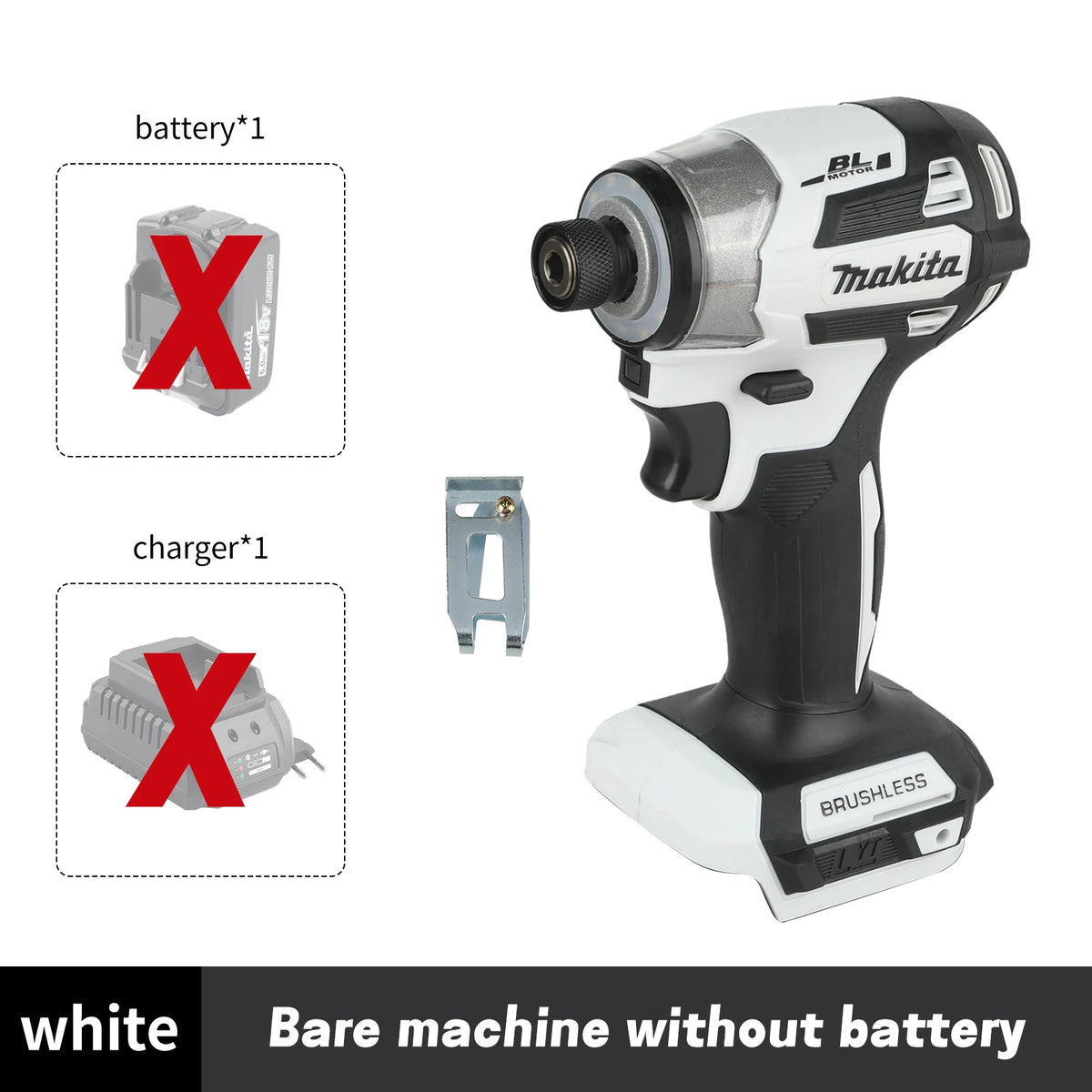 Makita 18V DTD173 Cordless Impact Driver LXT BL Brushless Motor Electric Drill Wood/Bolt/T-Mode 180 N·M Rechargeable Power Tools