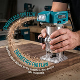 Makita DRT50 18V Cordless Brushless Trimmer Slotting Tool For Furniture Edge Finishing And Cabinet Fabrication Tasks