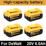 For DeWalt 18V/20V Lithium Ion Batteries 6000mAh 20V DCB203 Li-ion Battery Replacement DCB206 DCB205 DCB204 DCB200 Power Tools