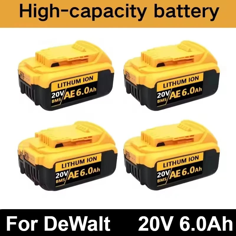 For DeWalt 18V/20V Lithium Ion Batteries 6000mAh 20V DCB203 Li-ion Battery Replacement DCB206 DCB205 DCB204 DCB200 Power Tools