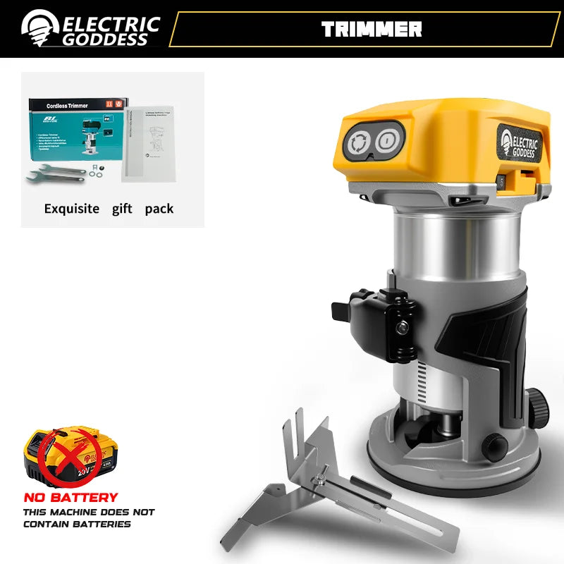 5 Speed Electric Trimming Machine 30000rpm Woodworking Milling Engraving Wood Trimmer Power Tools For Dewalt 20V Battery Pin